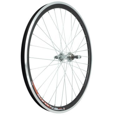 Колесо велосипедное заднее, 27,5", обод  алюминий, двойной, черный, втулка на гайках, алюминий, серебристый, ZVO20615