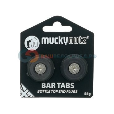 Заглушки руля для велосипеда, Mucky Nutz Bar Tabs  MN0001, в комплекте 2штуки, цвет черный.