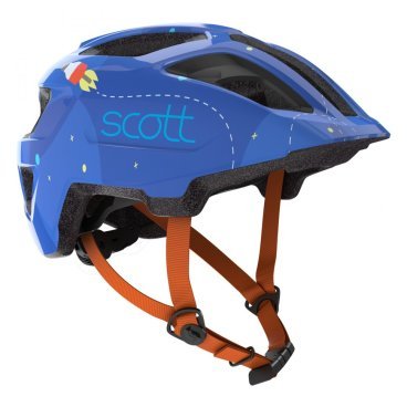 Шлем велосипедный детский Scott Spunto Kid (CE), сине-оранжевый 2020