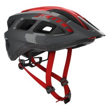 Шлем велосипедный Scott Supra (CE), серо-красный 2020, 275211-1049