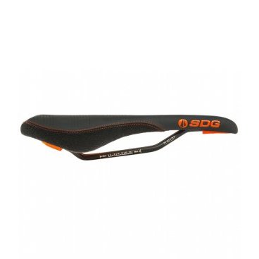 Седло велосипедное SDG Radar Ti-Alloy, черно-оранжевый, 01502DS