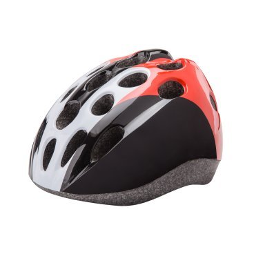 Шлем велосипедный детский Stels HB5-3, черно-бело-красный