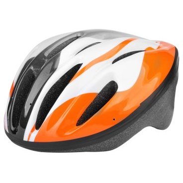 Шлем велосипедный Stels MQ-12, бело-оранжевый, LU088816