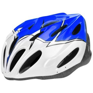 Шлем велосипедный Stels MV-20, бело-синий, LU088823