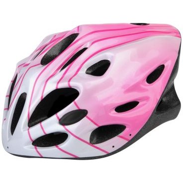 Шлем велосипедный Stels MV-21, бело-розовый, LU088825
