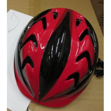 Шлем велосипедный детский Stels MV-7, красно-черный