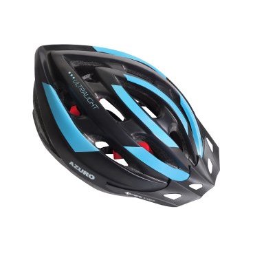 Фото Шлем велосипедный Vinca sport, взрослый, черный с синим, индивидуальная упаковка, VSH 23