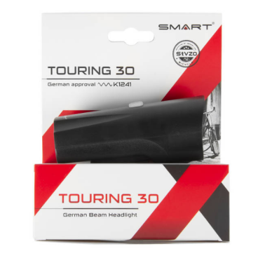 Фара велосипедная Smart TOURING 30, батарейки в комплекте, универсальное крепление, пластик, 220980
