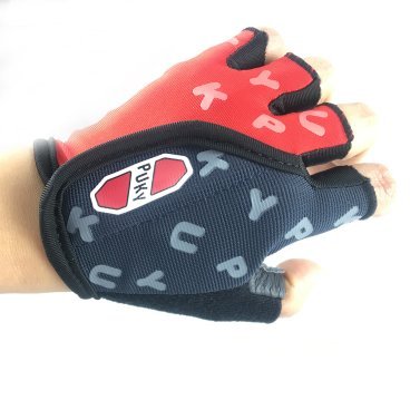 Велоперчатки Puky, короткие пальцы, black/red, NS83214