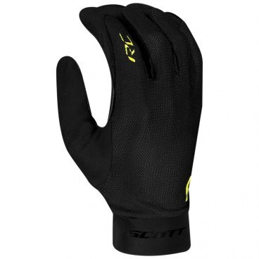 Велоперчатки SCOTT RC Premium, длинные пальцы, black/sulphur yellow, 2020, 275390-5024