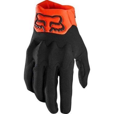 Велоперчатки FOX RACING Bomber LT, длинные пальцы, черно-оранжевый, 2020, 23948-016-L