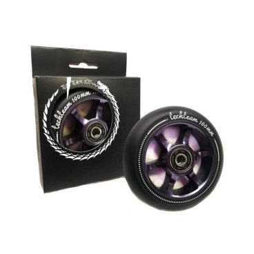 Колесо для трюкового самоката TechTeam 6S, 100 мм, алюминий, с подшипником, фиолетовый, Wheel6S100purp