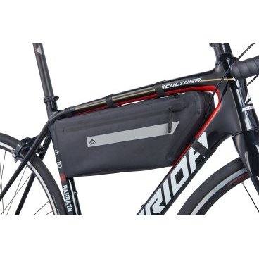 Сумка велосипедная Merida Framebag, под раму, 4,6L, 15*44*7cm, Medium, 246гр. Black/Grey, 2276004336