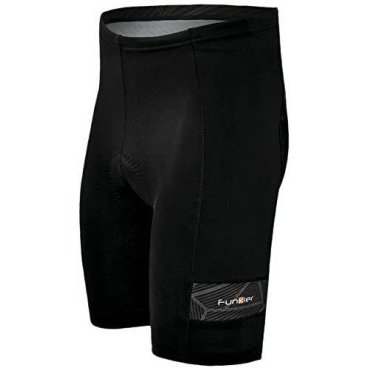 Фото Велошорты FUNKIER Roma S-227-B1 Men Active 7 panel Shorts с памперсом B1, черные , 12-328-1