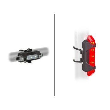 Фонари велосипедные AUTHOR Stake Mini USB, быстросъемные, комплект, USB Li-ion, 8-12040140