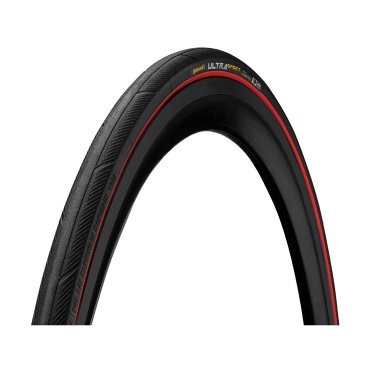 Покрышка велосипедная Continental Ultra Sport III, 23-622, 700 x 23C, складная, PureGrip Compound, черно-красный, 150454