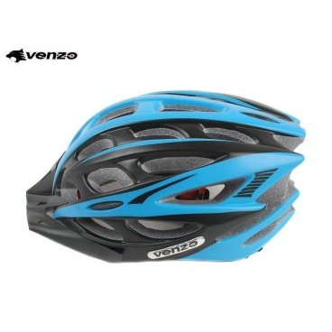 Фото Шлем велосипедный VENZO VZ20-006, взрослый, черный/синий, RHEVZ20F26M2