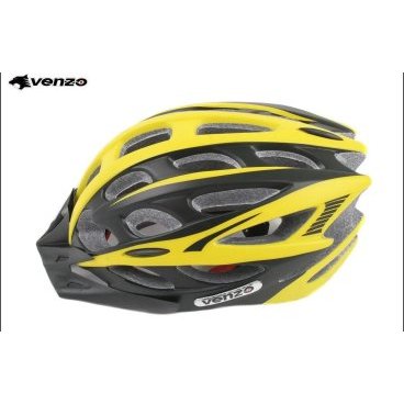 Фото Шлем велосипедный VENZO VZ20-006, взрослый, черный/желтый, RHEVZ20F26M1