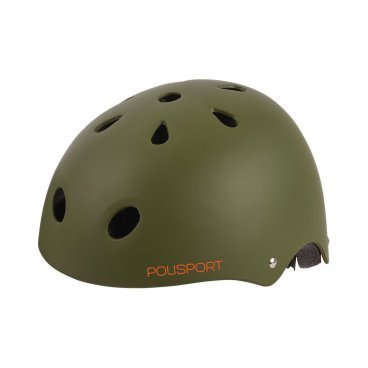 Шлем велосипедный подростковый Polisport Urban radical tag, green matte/orange, PLS8741100003