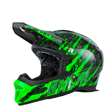 Шлем велосипедный O´Neal Fury RL Mercury, Black/Green, 0499C-401