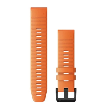 Ремешок сменный для смарт-часов Garmin fenix 6, 22mm, Silicone, Ember Orange, 010-12863-01