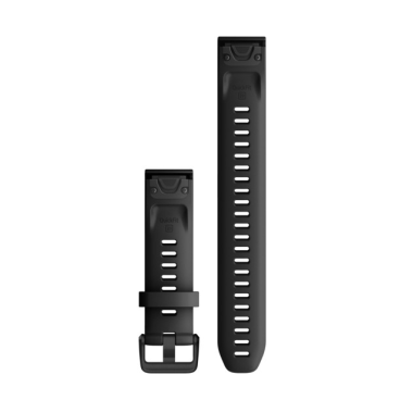 Ремешок сменный для спортивных часов Garmin fenix 6s, 20mm, Silicone, (Large), Black, 010-12942-00