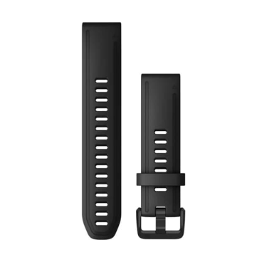Ремешок сменный для спортивных часов Garmin fenix 6s, 20mm, Silicone, Black, 010-12867-00