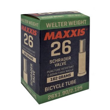 Велокамера Schrader Maxxis Welter, 26x1.9/2.125, Weight 0.9mm, черный, автониппель, IB63803200