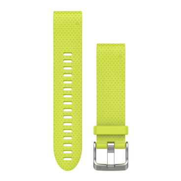 Ремешок сменный для спортивных часов Garmin QuickFit, 20mm, силикон, Amp Yellow (Желтый), 010-12491-13