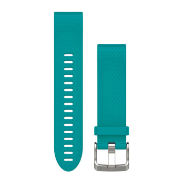 Ремешок сменный для спортивных часов Garmin QuickFit, 20mm, силикон, Turquoise (Бирюзовый), 010-12491-11