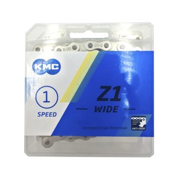 Цепь KMC Z510, 1 скорость, 1/8", 112 звеньев, Silver, BXZ51S12