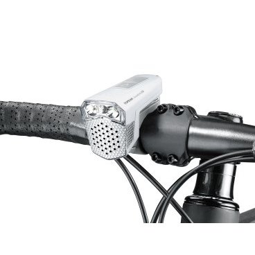Фара велосипедная Topeak SoundLite USB, передняя, White, TMS076W