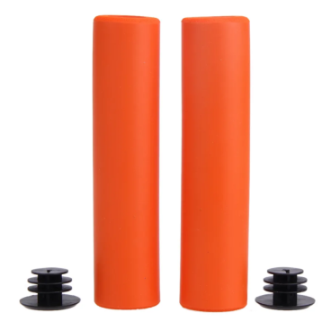 Грипсы для самоката/велосипеда "AVANTS", силикон, с заглушками, 125 мм, комплект, оранжевый, GRIPSAVSIL5