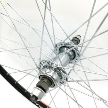 Колесо велосипедное TRIX 26", алюминий, двойной задний обод, алюминиевая скоростная втулка, D-23(26)black