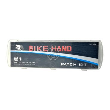 Ремнабор велосипедный Bike Hand, заплатки, клей, монтажки, в коробке, YC-129A