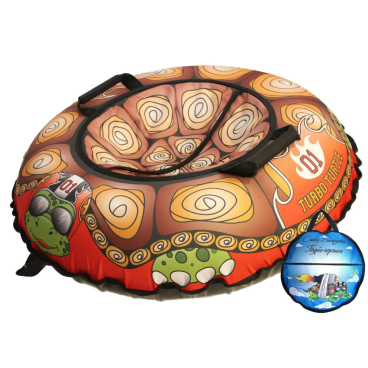 Санки надувные с сумкой "Ватрушка", 100 см, принт "Турбо-черепаха", КСНВ100-ТЧЕР