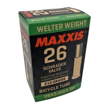 Фото Камера велосипедная Schrader Maxxis Welter Weight, 26x2.2/2.5, 0.9mm, автониппель IB67706200
