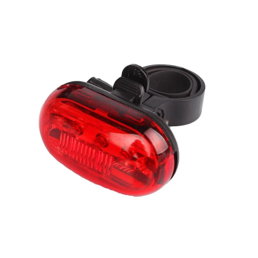 Фонарь велосипедный задний JING YI JY-603T-G, 5 LED, 3 режима работы, черный/красный, RNVJY603TG01