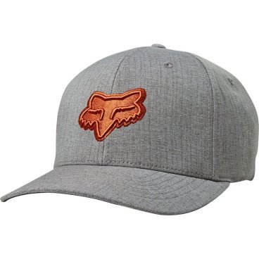 Бейсболка велосипедная FOX Transposition Flexfit Hat Grey/Orange, 23688-230-S/M