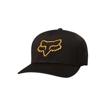Бейсболка велосипедная FOX Lithotype Flexfit Hat Black/Yellow, 21976-019-S/M
