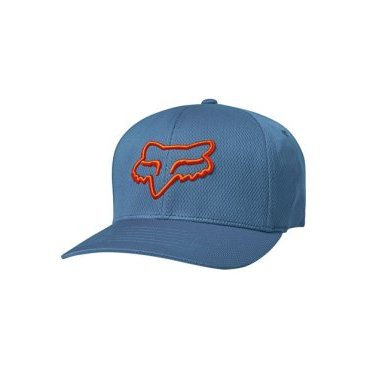Бейсболка велосипедная FOX Lithotype Flexfit Hat Blue Steel, 2020, 21976-305
