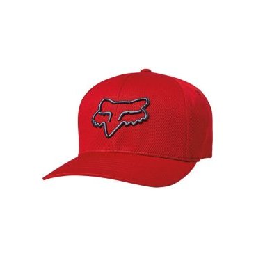 Бейсболка велосипедная FOX Lithotype Flexfit Hat Bright Red, 21976-179-S/M