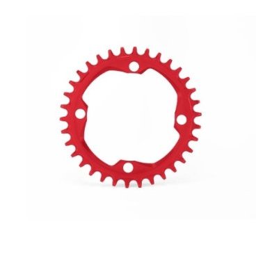 Фото Звезда передняя велосипедная GARBARUK, 104 BCD Round, 34T, Red, 5907441517058