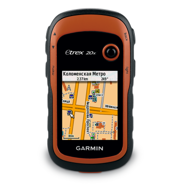 Велосипедный навигатор Garmin eTrex 20x GPS, GLONASS Russia, черный-оранжевый, 010-01508-01