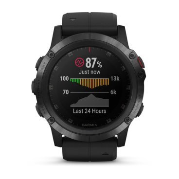 Смарт-часы Garmin fenix 5x Plus Sapphire, GPS Watch, Russia, Black w/Blk Bnd, 010-01989-11