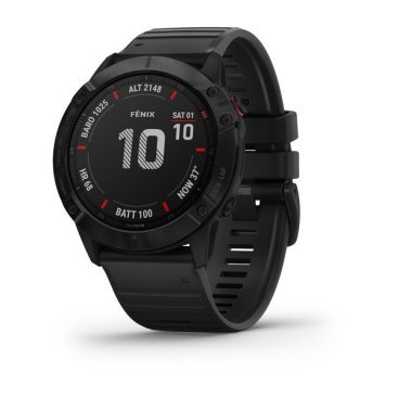 Смарт-часы GARMIN fenix 6X Pro, GPS, Watch, EMEA, Black w/Black Band, 010-02157-01