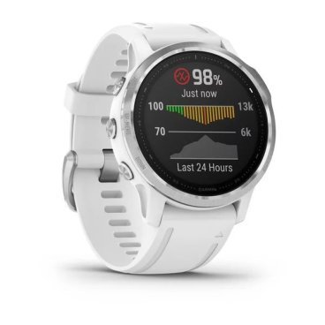 Смарт-часы Garmin fenix 6S, GPS, Watch, WW, Silver w/White Band, 010-02159-00