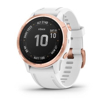 Смарт-часы Garmin fenix 6S Pro, GPS Watch, EMEA, Rose Gold w/White Band, 010-02159-11