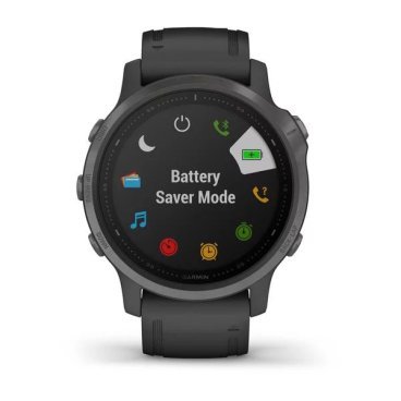 Смарт-часы Garmin fenix 6S Sapphire, GPS Watch, EMEA , Carbon Grey DLC w/Blk Band, 010-02159-25