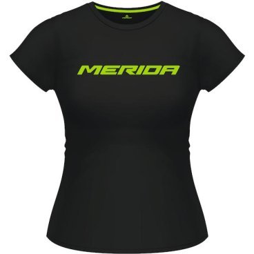 Футболка велосипедная MERIDA T-Shirt, Black, женская, короткий рукав, 2287013367